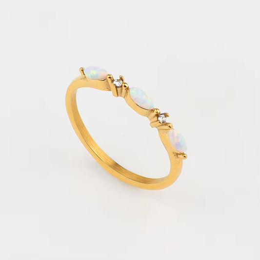 Natural Ethiopian Opal Ring