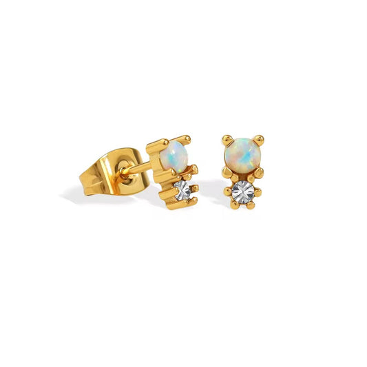 Natural Ethiopian Opal Studs
