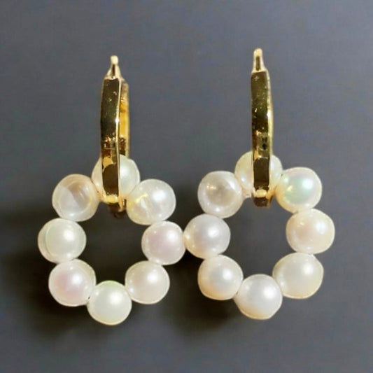 Fresh Water Pearl Hoops