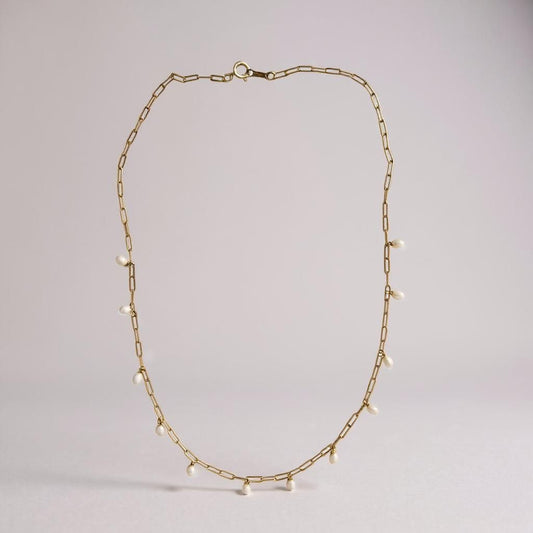 Dangling Pearl 16” Necklace