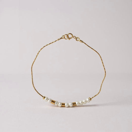 Gold-Filled Morse Code Bracelet – Faith