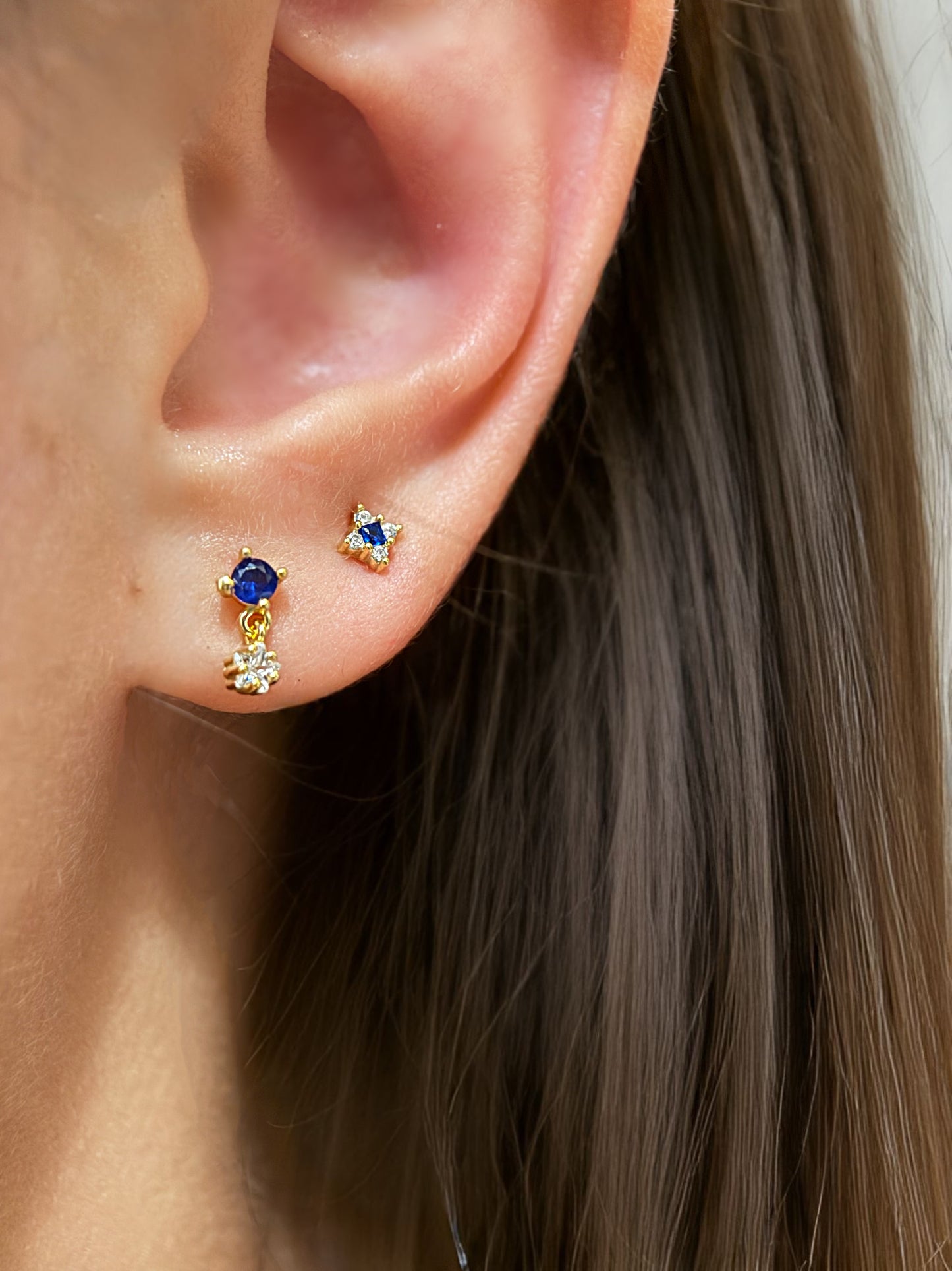 Blue Zirconia Studs