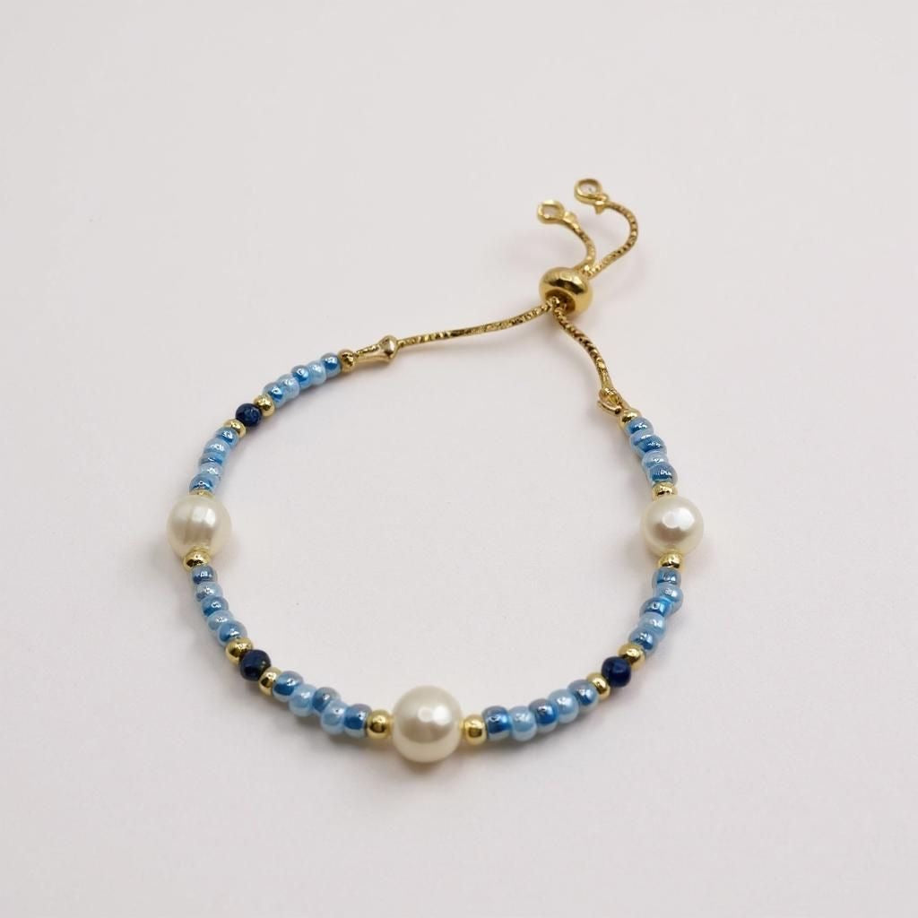 Gold Plated Adjustable Miyuki Bead Bracelet – Everyday Wear