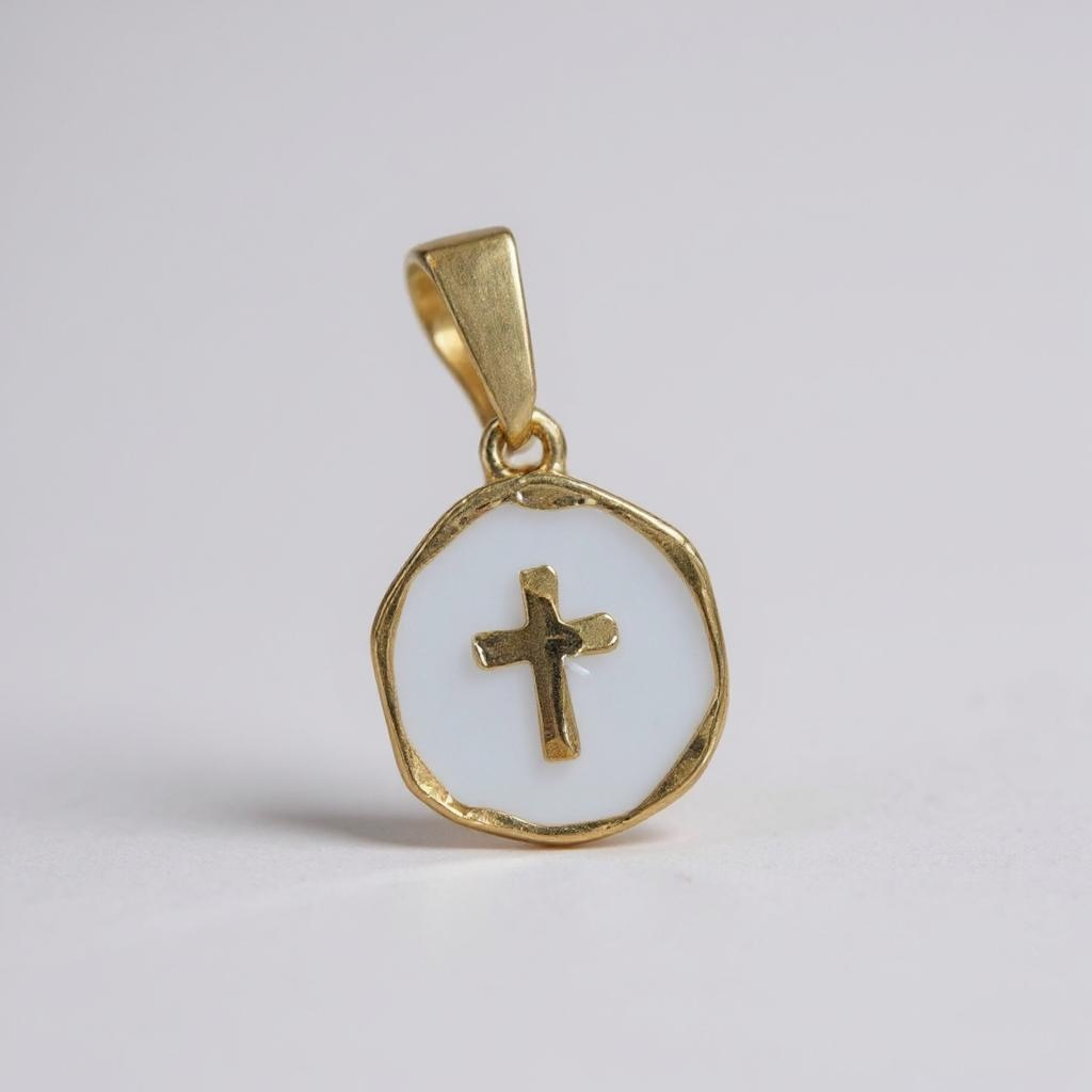 Enamel Cross Pendant