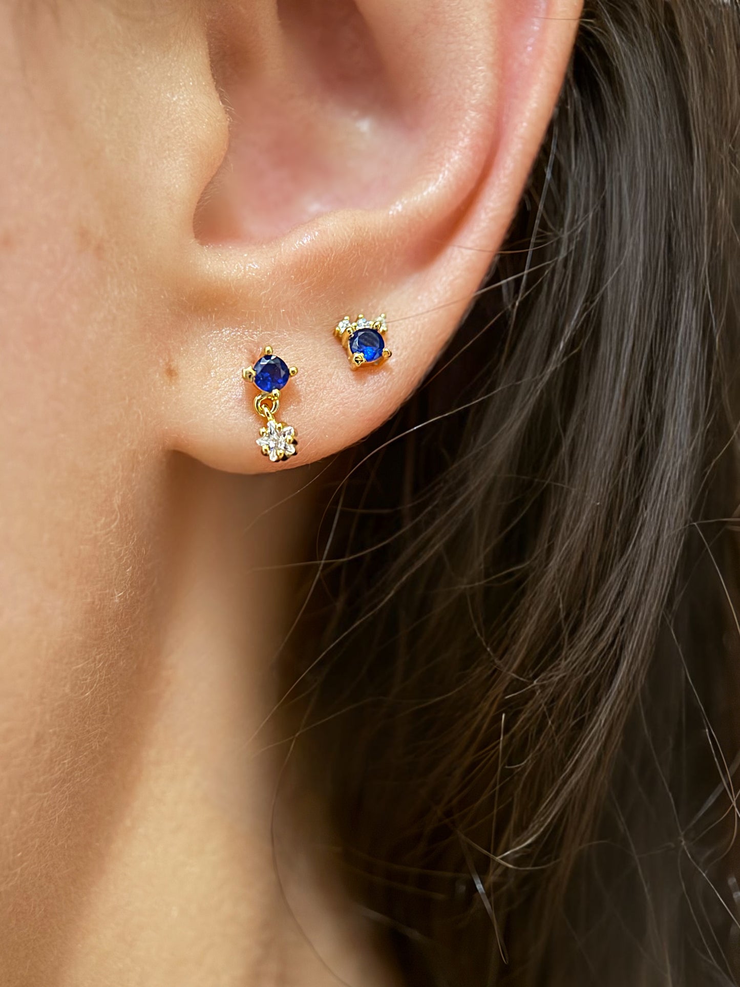 Blue Zirconia Studs
