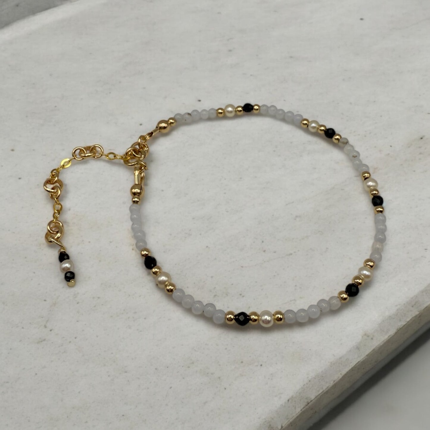 Gold Filled Micro Pearl Bracelet